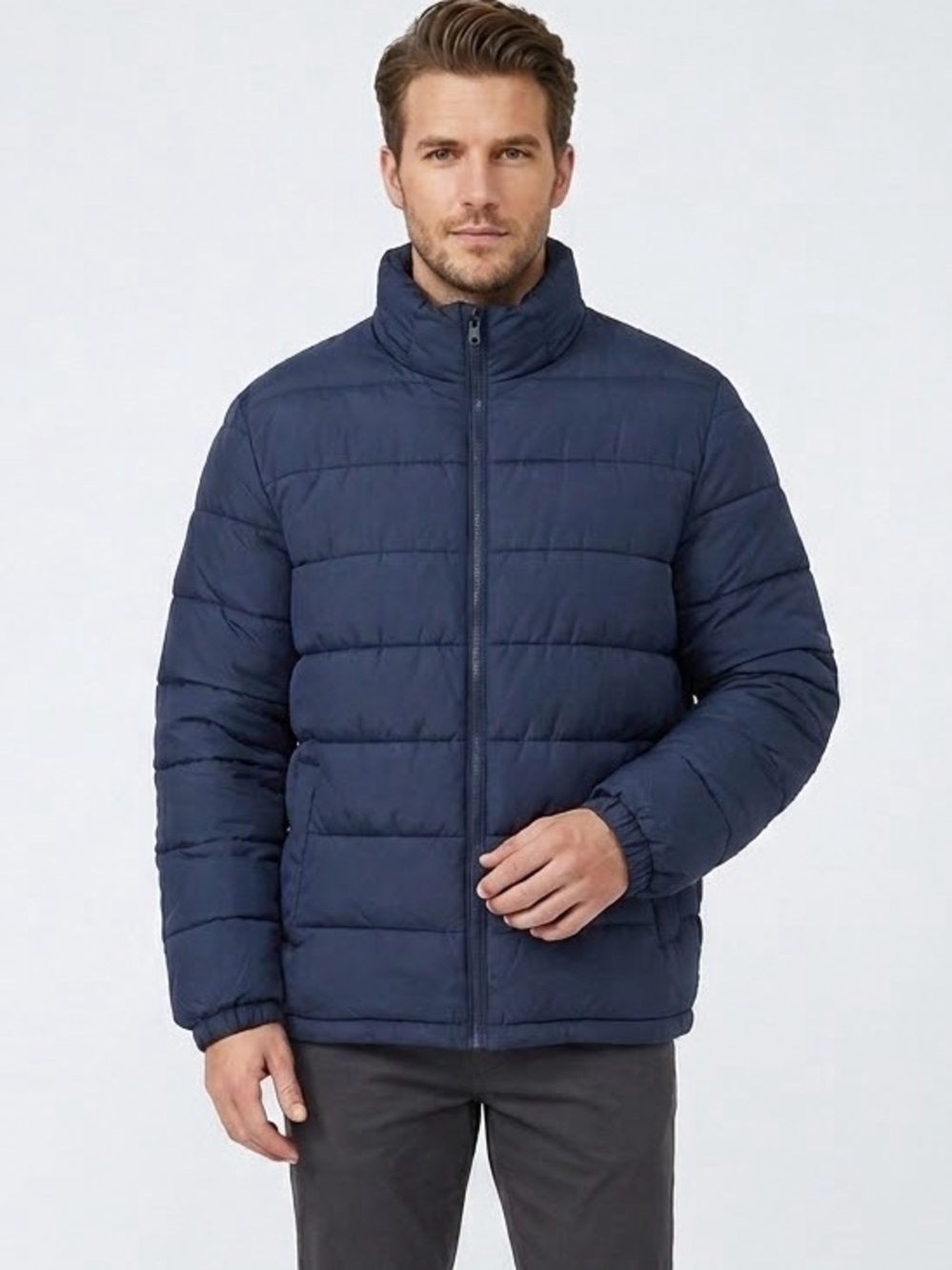 GAP Men's Dark Blue Puffer Jacket size L